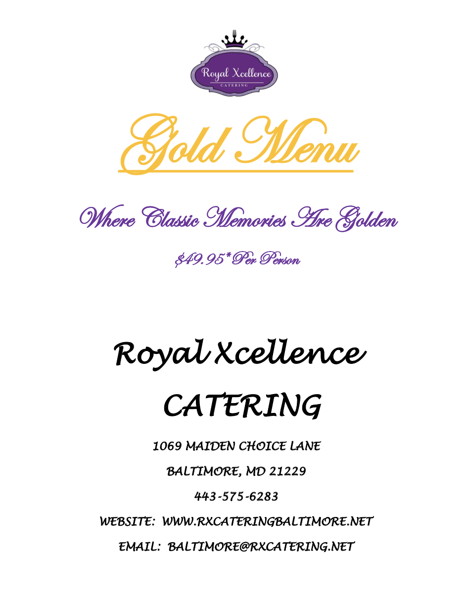 Gold Menu